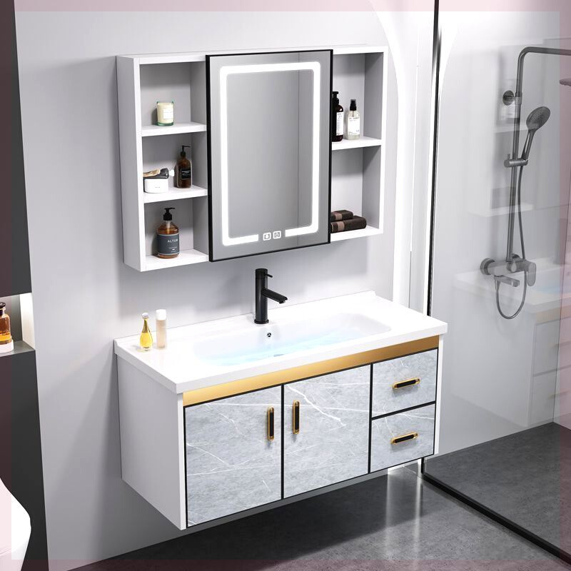 新款卡科摩斯太空铝浴室柜洗脸盆柜组合卫生间洗手台盆一体洗漱台