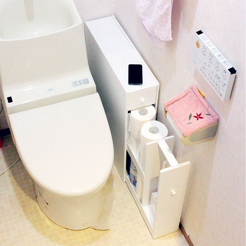 马桶边柜日式简约厕所柜卫生间储物柜纸巾柜小户型窄柜
