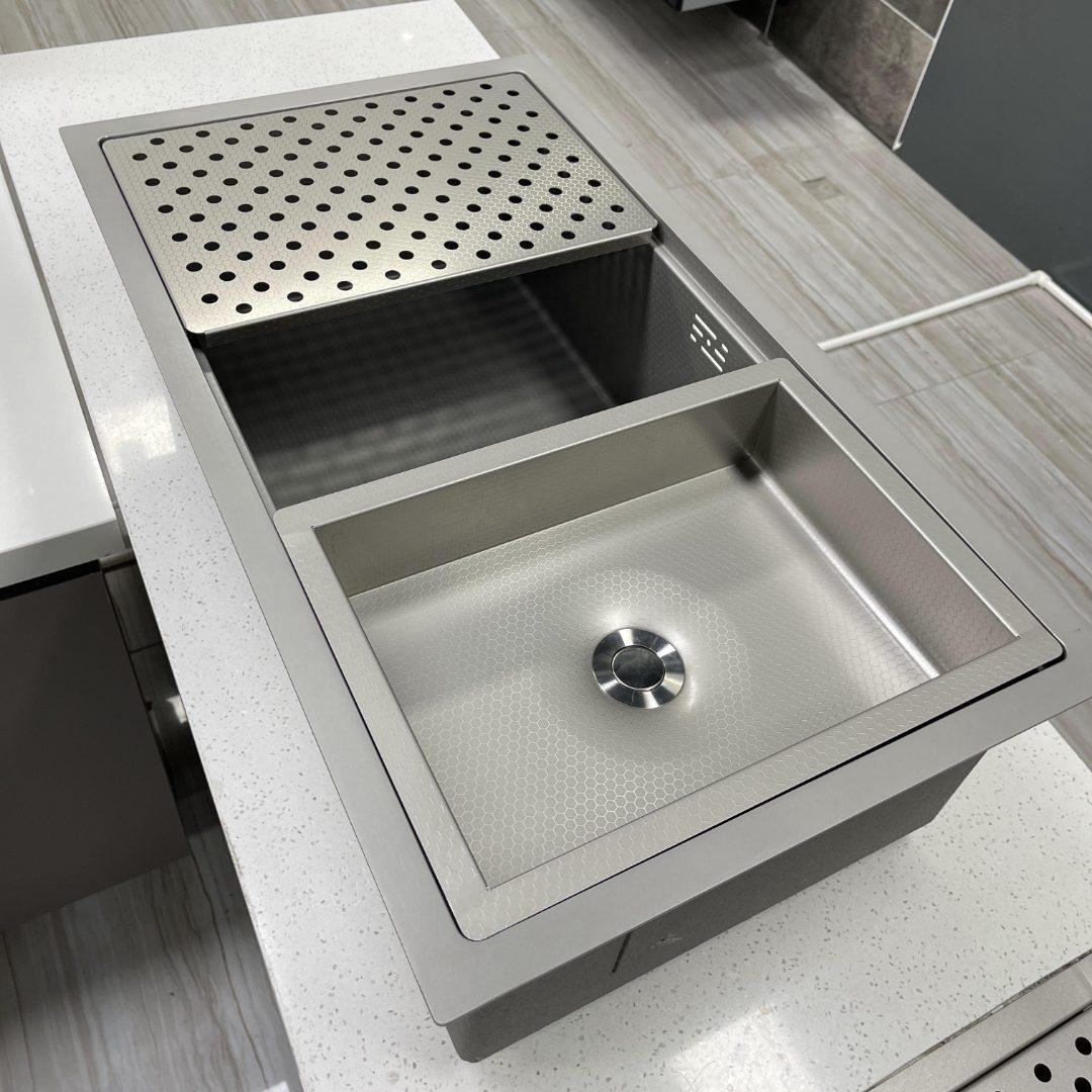 东格卫浴厨房家用304不锈钢纳米水槽大单槽洗菜盆蜂窝手工槽套餐