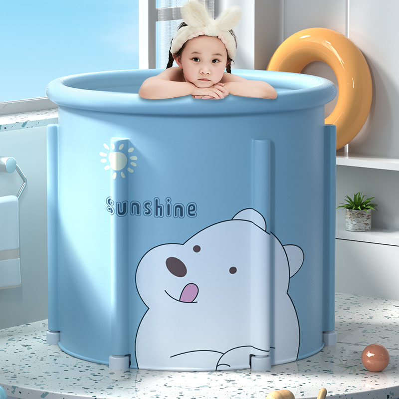 婴儿游泳桶儿童洗澡桶沐浴桶浴盆浴缸家用宝宝大人可折叠泡澡桶