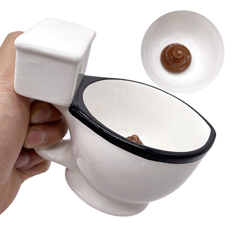 搞怪恶搞坐厕马桶杯整蛊个性便便陶瓷水杯大便咖啡杯大容量马克杯