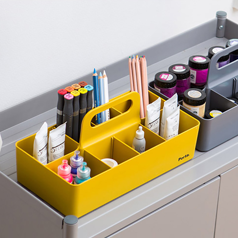 韩国SYSMAX Porta桌面多功能收纳盒单层可堆叠化妆品洗手间储物盒
