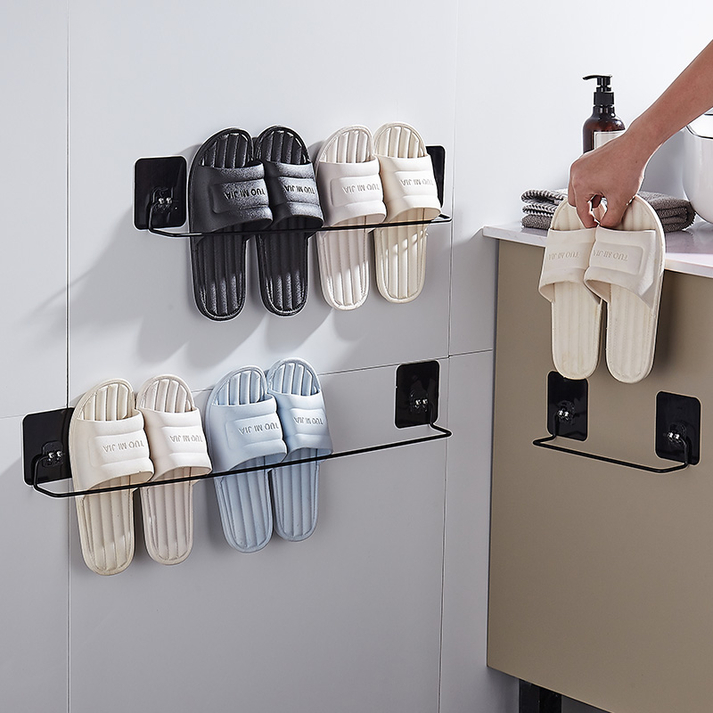 浴室拖鞋架免打孔壁挂卫生间简易放拖鞋厕所洗手间专用收纳置物架