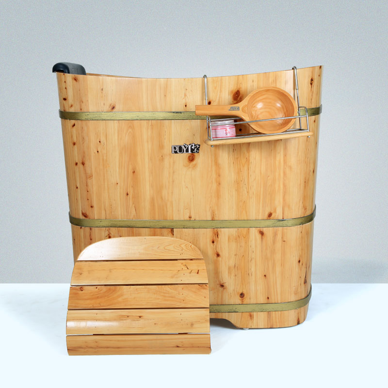 朴易泡澡木桶单人沐浴桶木桶成人香柏木木桶浴桶洗澡桶泡澡木桶