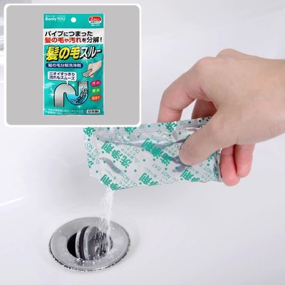 日本管道疏通剂卫生间通下水道水槽毛发分解剂厨房强力除臭清洁剂