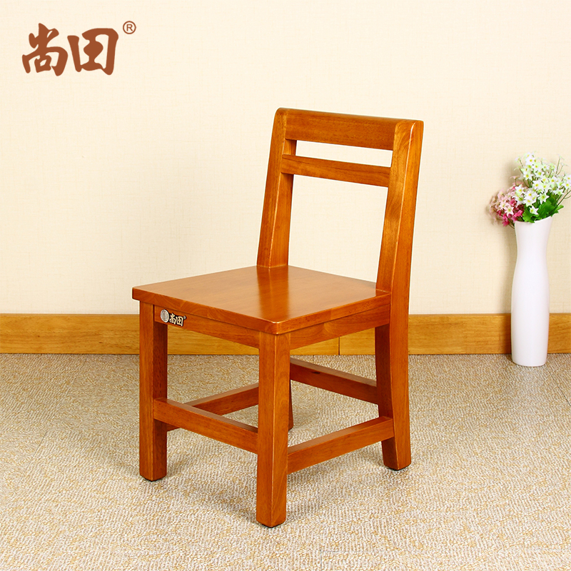 尚田实木小椅子小靠背椅成人橡木小板凳儿童学习椅子木质茶几凳子