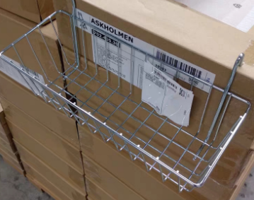 IKEA宜家国内代购 奥马尔 方便储物篮家用搁架储物框带挂钩篮筐子