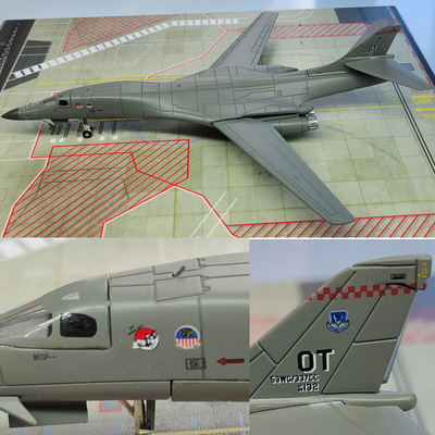 高档WLTK美国空军B-1B枪骑兵远程战略轰炸机可变翼 合金飞机模型1