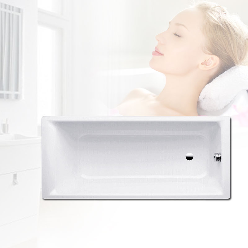 德国原装进口浴缸钢板嵌入式浴缸652方形白色浴缸1700*750搪瓷