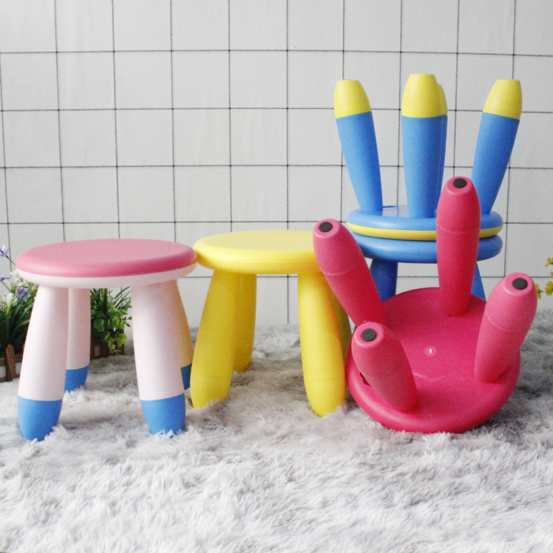 锐益厂家直发塑料防滑凳通用矮凳子儿童学步幼儿园卡通蘑菇小板凳