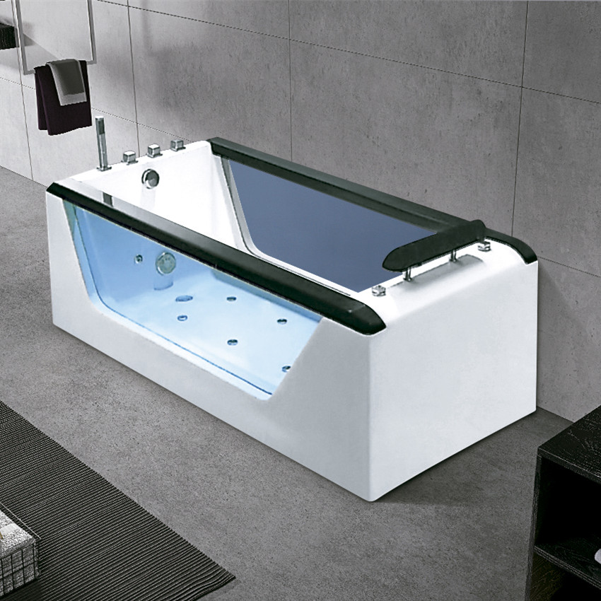 乐可意家用亚克力浴缸1.7/1.8米冲浪按摩泡泡浴恒温卫生间泡澡盆