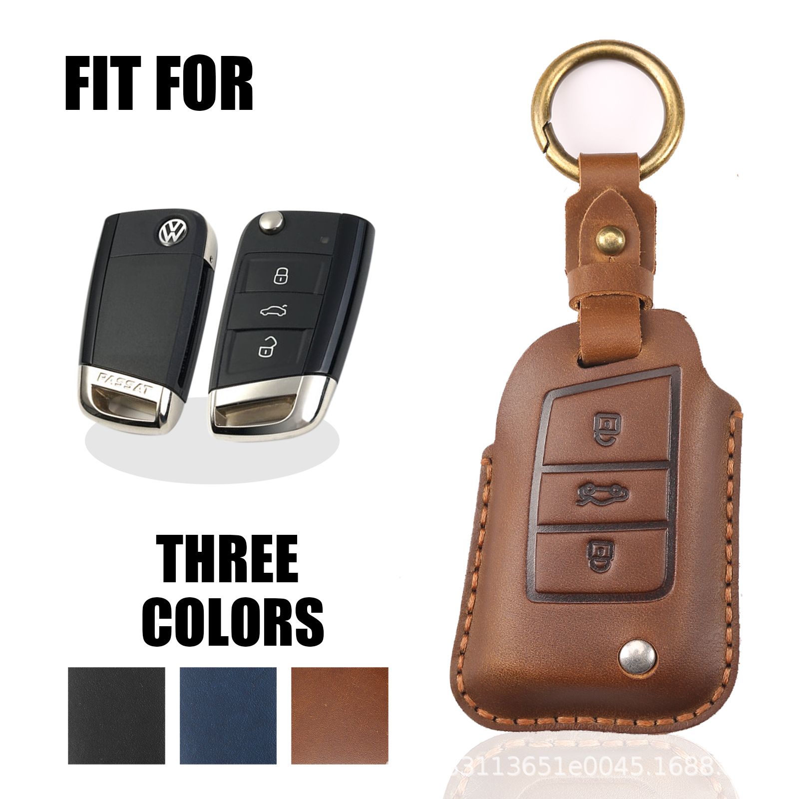 源头工厂车钥匙包适用于大众帕萨特19款GTI迈腾专用真皮保护壳套