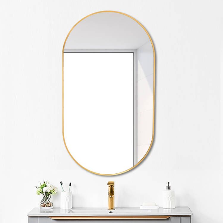 浴室镜椭圆卫浴洗手间壁挂贴墙化妆镜厕所卫生间洗漱台镜子挂墙式