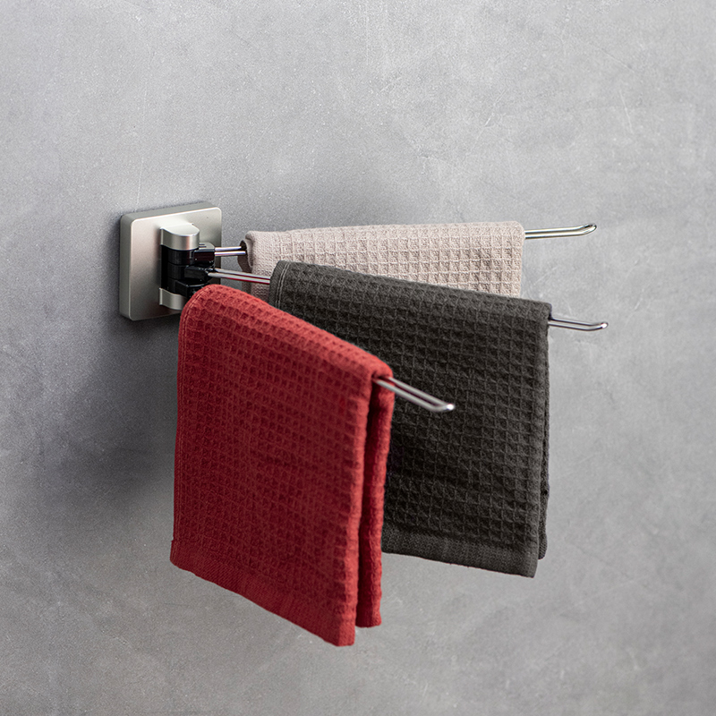 ASVEL 日本不锈钢置物架子毛巾架免打孔浴室卫生间洗手间挂杆神器