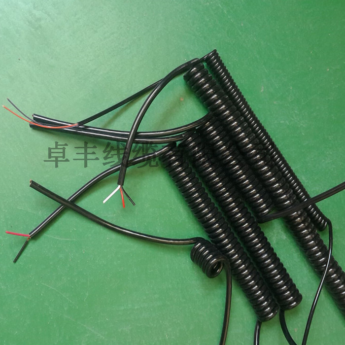 电线电缆87专业供应PU护套弹簧螺旋耐拉伸6芯4芯5芯螺旋电线