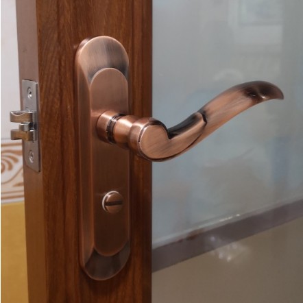 卫生间门锁 室内浴室锁把手单舌铝合金洗手间厕所卫浴锁具 无钥匙
