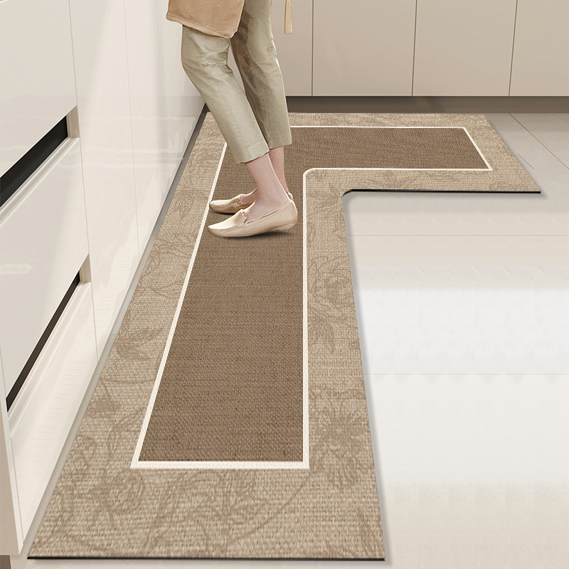 厨房专用地垫硅藻泥L形整块吸水垫吸油防滑可擦免洗地毯防油耐脏