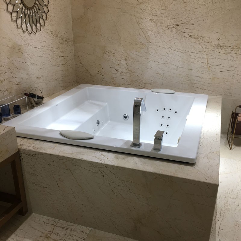 科勒浴缸K-1111-VLN 康尚1.7米方形水力/水疗型按摩浴缸浴盆
