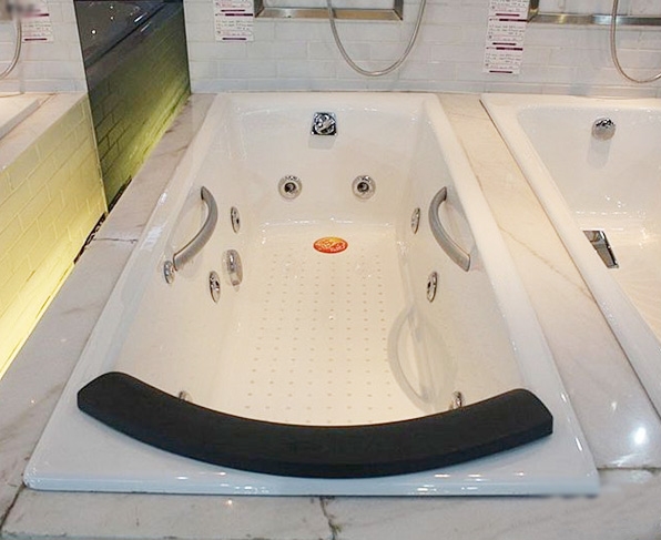 科勒 K-8279T-58-0/1P 碧欧芙铸铁按摩浴缸含灰色浴枕