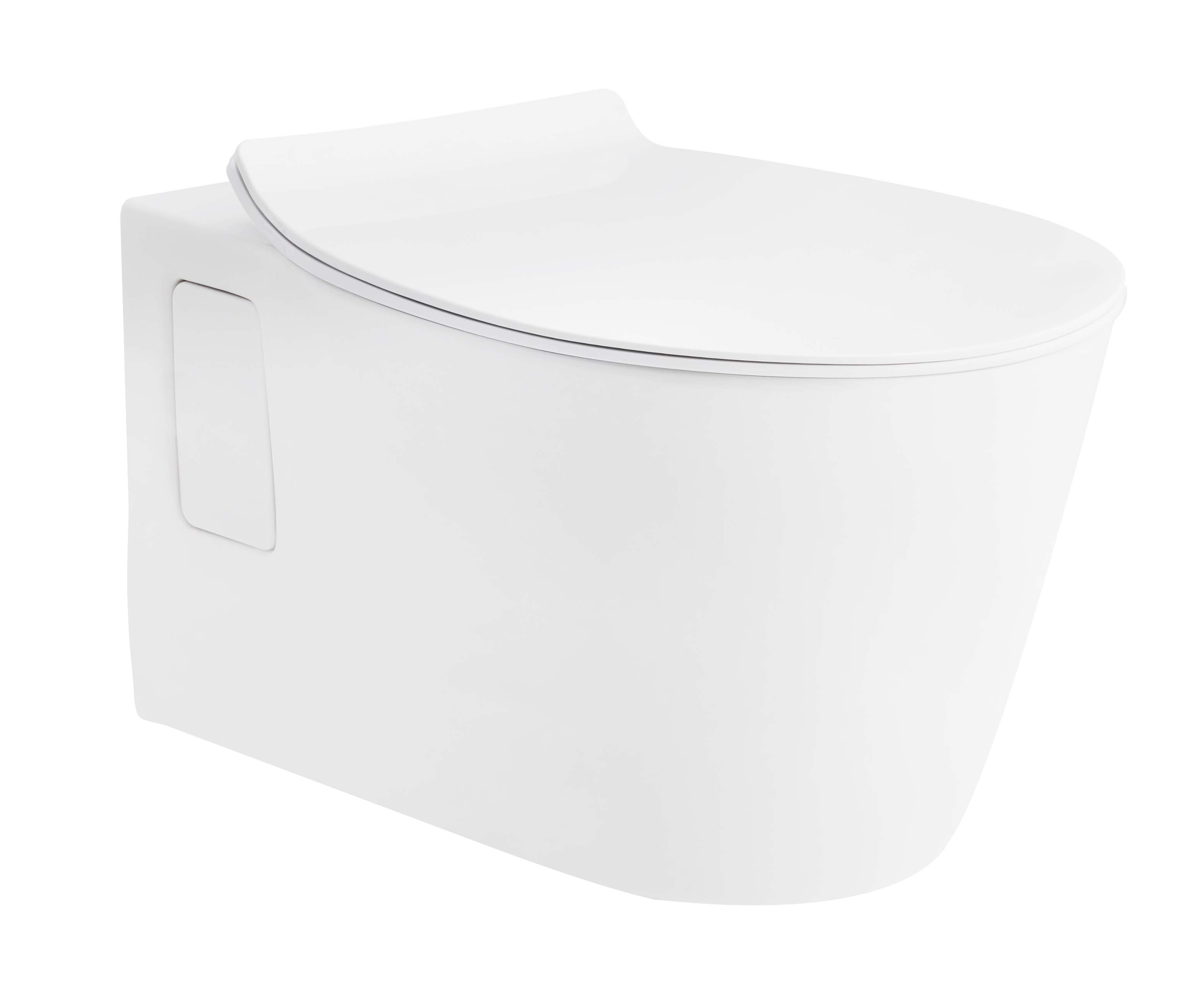 美标洁具2105概念圆挂墙座厕配入墙隐藏式水箱3.5/5L含盖板面板