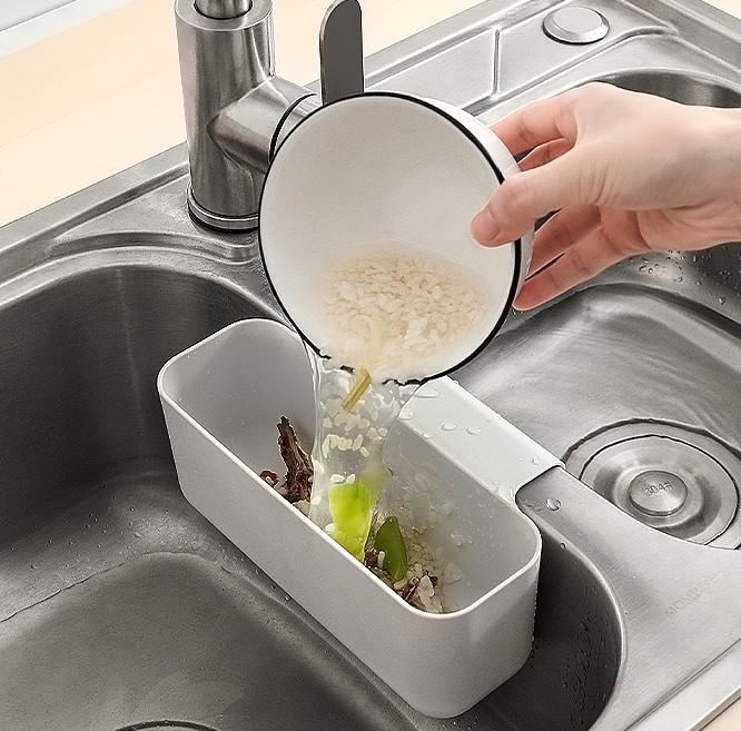 厨房沥水架水槽沥水蓝无痕创意多功能干湿分离塑料洗菜水池滤水篮