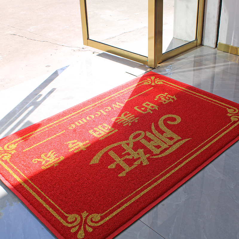 酒店迎宾地毯定制logo公司电梯印字地垫星级饭店脚垫商用广告地垫