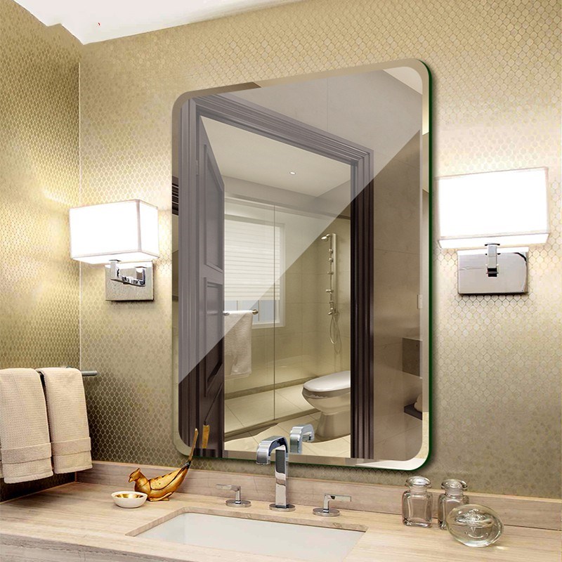 浴室镜子自粘壁挂贴墙免打孔卫生间厕所洗手间化妆洗漱卫浴挂墙镜