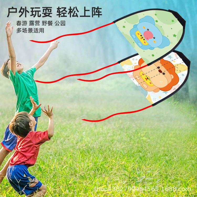 工厂儿童皮筋弹力滑翔小风筝户外运动玩具宝宝放风筝跨境