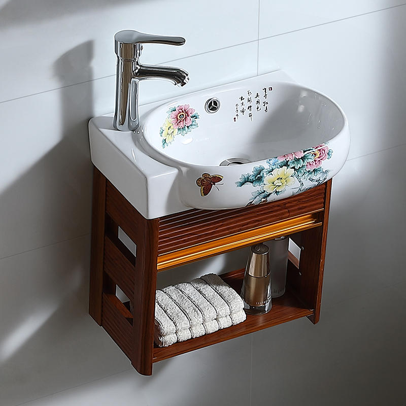 日式洗漱台太空铝卫生间小型浴室柜组合面池挂墙式洗脸洗手盆