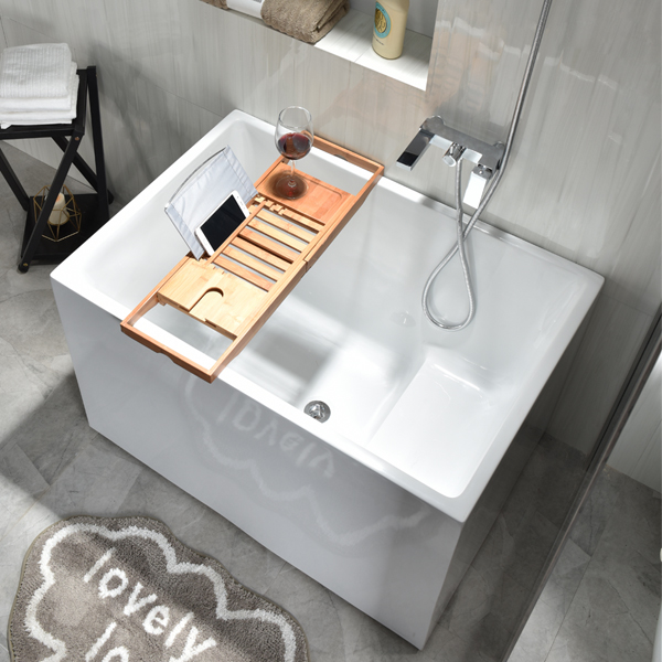 白海豚浴缸小户型家用亚克力独立式小型浴盆成人家用浴池1米-1.3m