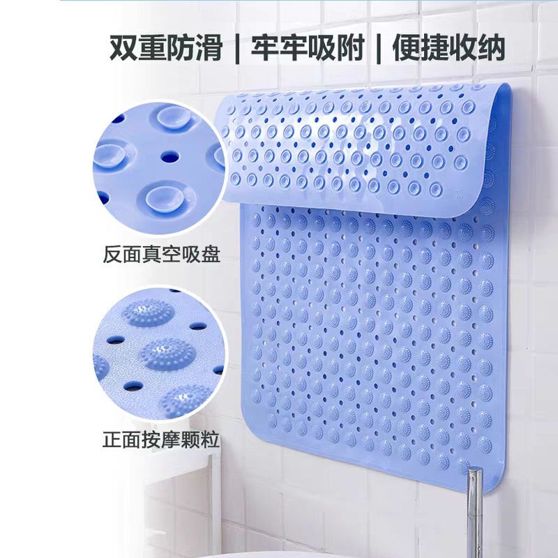 超大号浴室防滑垫淋浴洗澡地垫卫生间浴缸防滑垫家用按摩垫带吸盘