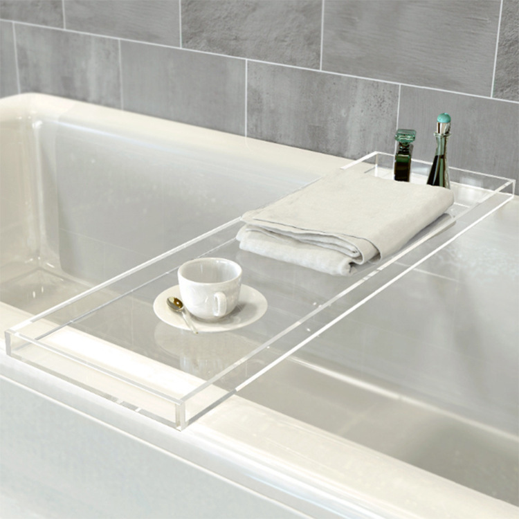 亚克力托盘创意SPA浴室浴池浴缸置物架桌面收纳储物托盘一件代发