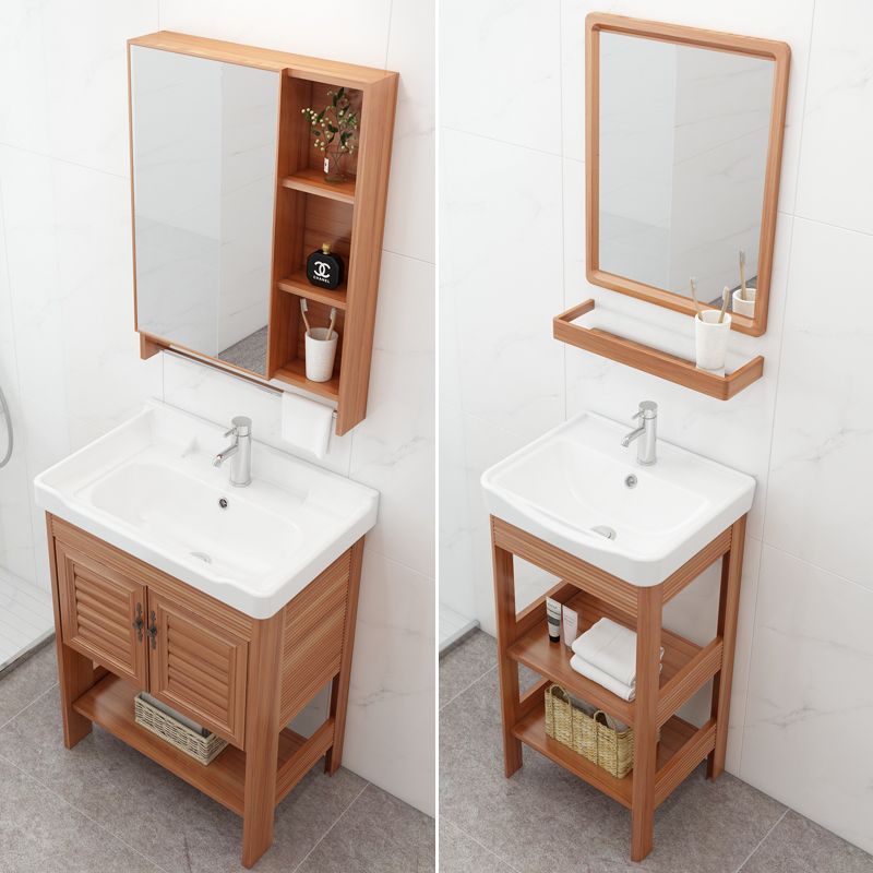 落地式新款浴室柜小户型洗手盆柜组合阳台陶瓷一体洗脸盆卫生间
