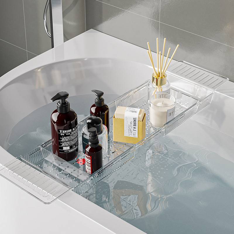升级款浴室置物架可伸缩多功能沐浴泡澡支架防滑浴缸手机平板支架