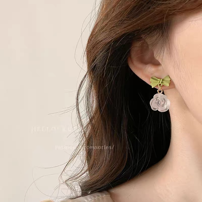 彩色耳环女夏季2023年新款潮耳钉小众设计高级感韩国网红气质耳饰