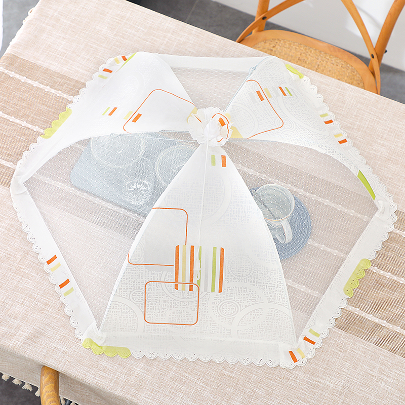 夏天盖菜神器厨房防苍蝇可收纳家用食物罩大号折叠遮碗罩伞长方形