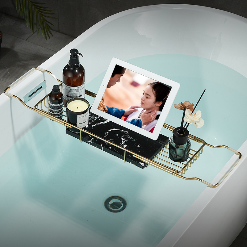 浴缸置物架伸缩多功能卫生间浴室泡澡神器304不锈钢网红泡澡支架