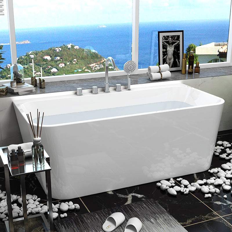 浴缸独立式家用成人卫生间亚克力欧式大浴缸保温一体浴池