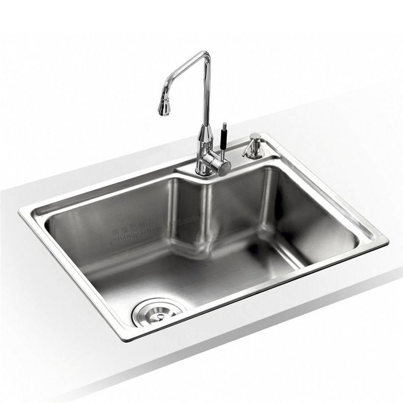 5742厨房SUS304不锈钢水槽 小R大单槽水池洗碗洗菜池洗手盆