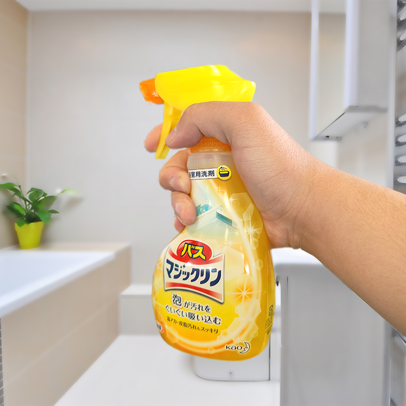 日本花王浴室清洁剂浴缸玻璃水垢清洁强力去污水渍除霉清洗喷雾 J3-5（310224）