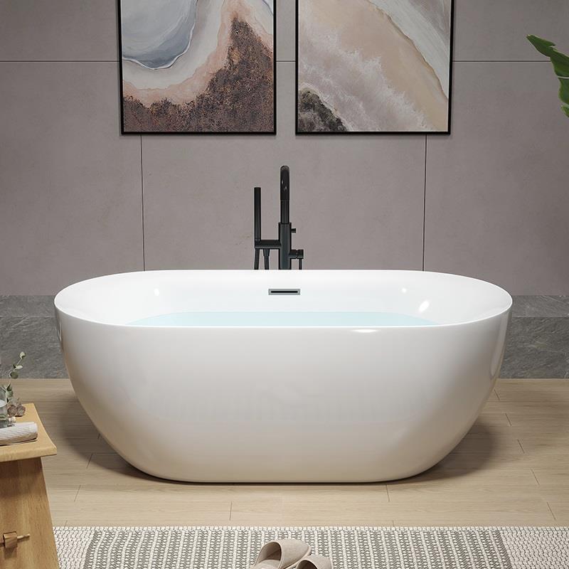 新品浴缸成人酒店民宿小户型欧式浴盆家用无缝一体亚克力独立浴盆
