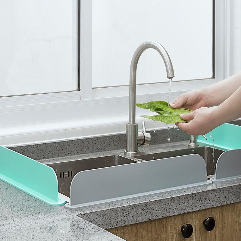 厨房水槽挡水板硅胶条加高防溅挡水条洗碗水池边硅胶隔水条