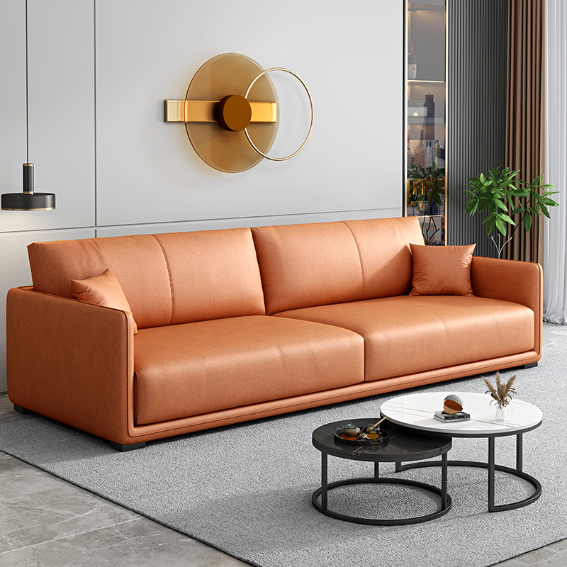 新品现代简约乳胶科技布艺沙发客厅小户型可拆洗轻奢三四位磨砂布
