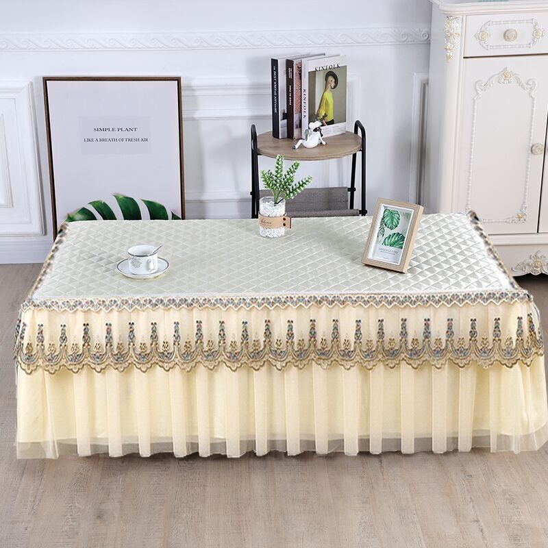 茶几桌布套罩电视柜盖布餐桌台布长方形客厅桌垫北欧茶几布蕾丝纱