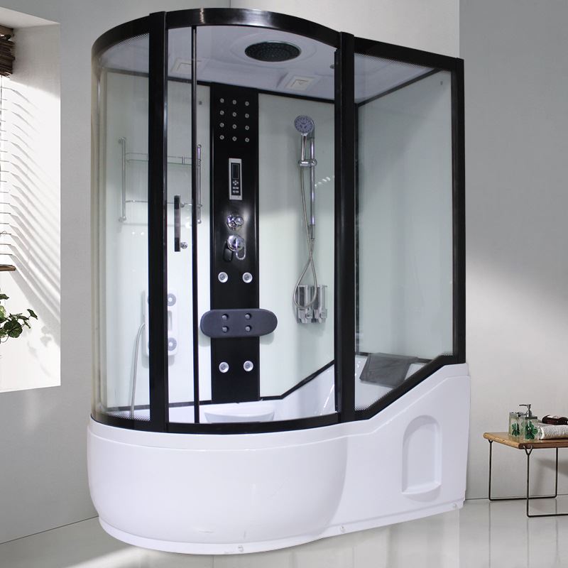 整体淋浴房隔断一体卫生间家用浴室浴缸干湿分离沐浴房钢化玻璃
