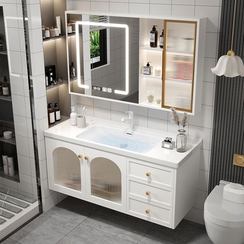 陶瓷一体盆浴柜室组合智能洗脸手盆卫生间洗漱台现代简约卫浴套装