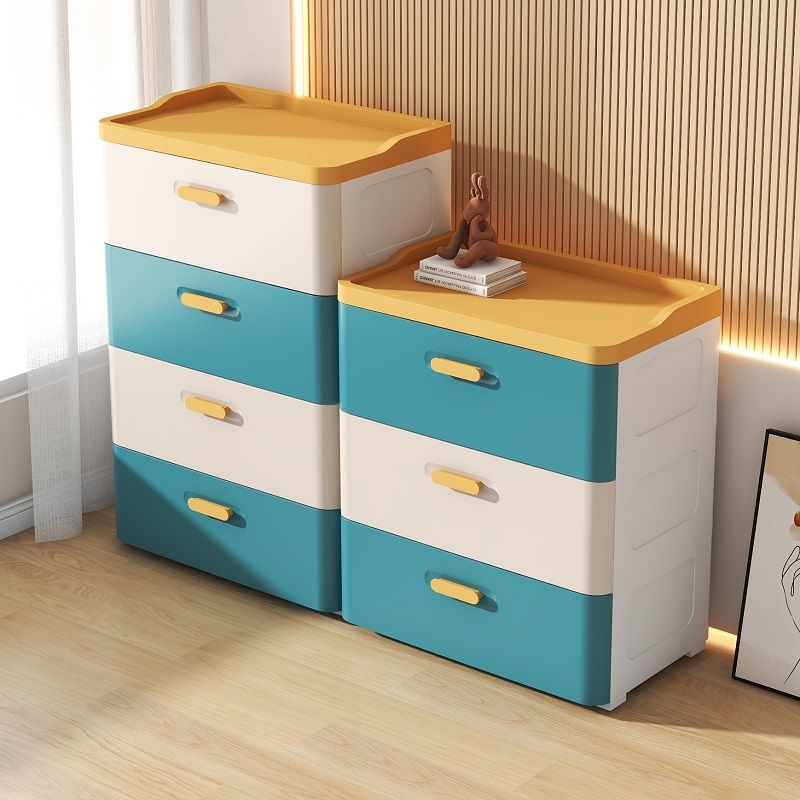 现代简约抽屉式收纳柜子卧室塑料家用整理箱客厅储物柜床头整理柜