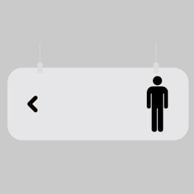 勤得利洗手间挂牌标识牌男女卫生间挂牌亚克力标识标志牌厕所指示