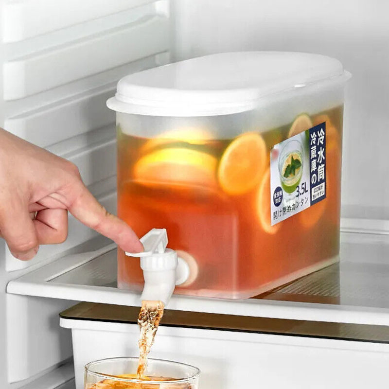 水桶自带水龙头现代简约泡柠檬水果冷热饮料壶可放冰箱家用塑料桶