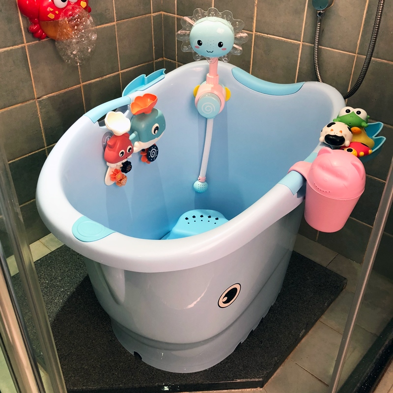儿童洗澡桶可折叠中大童婴儿游泳桶家用浴缸浴盆加大号宝宝冲凉盆